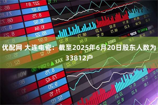 优配网 大连电瓷：截至2025年6月20日股东人数为33812户